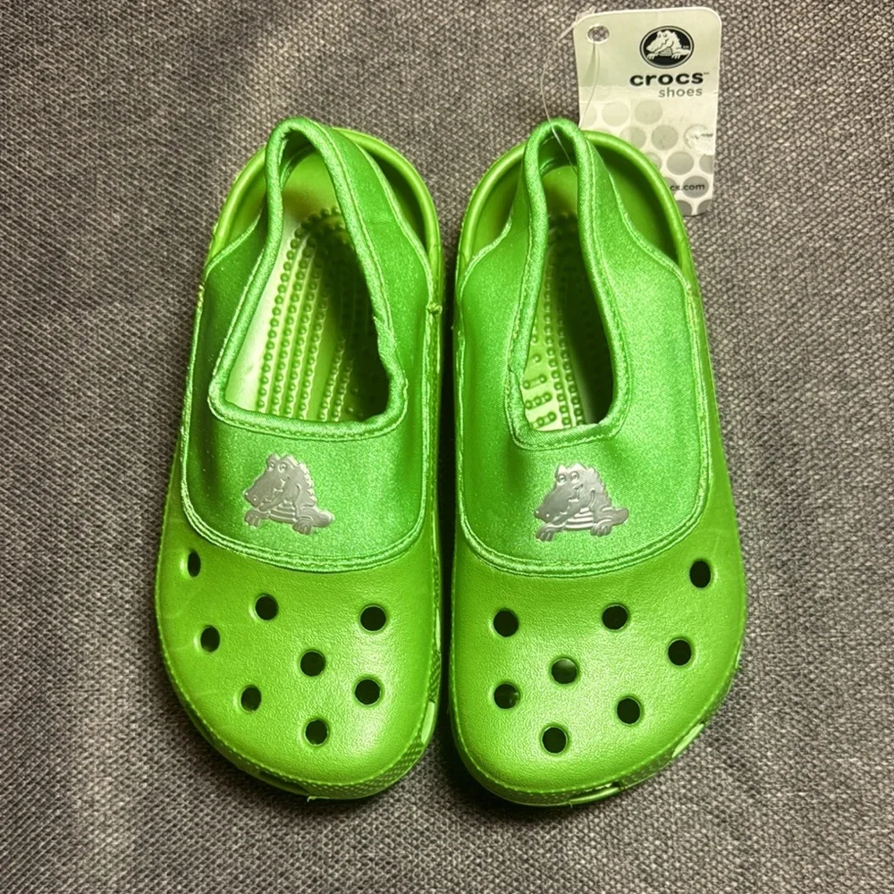 Crocs Crocling Kids Green Water Shoes NWT